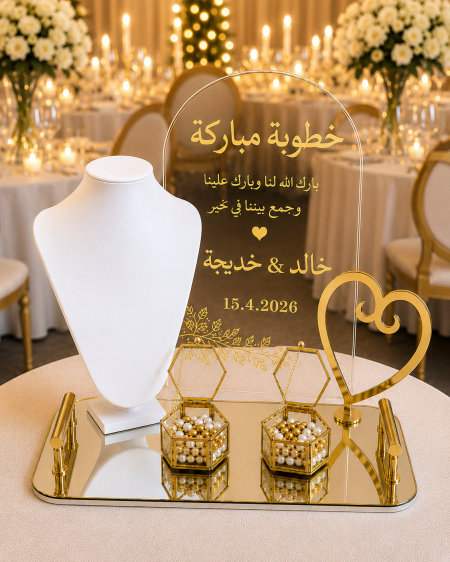 ستاند خطوبه فاخمر باللون الذهبي